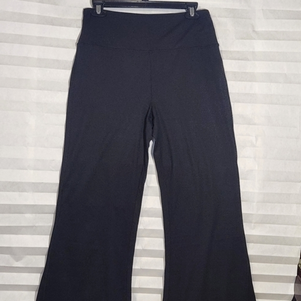Cato Wide Leg Bootcut Yoga Workout Activewear Pants Size M Waist 14" EUC‎ Black